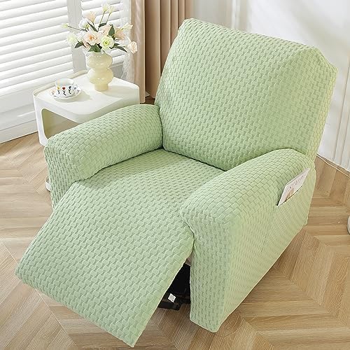 vctops 4 Piece Jacquard Plush Recliner Slipcovers 1