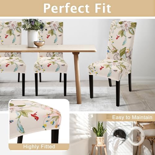 SearchI Dining Chair Covers Set of 6 Spandex Stretch Removable Washable 1