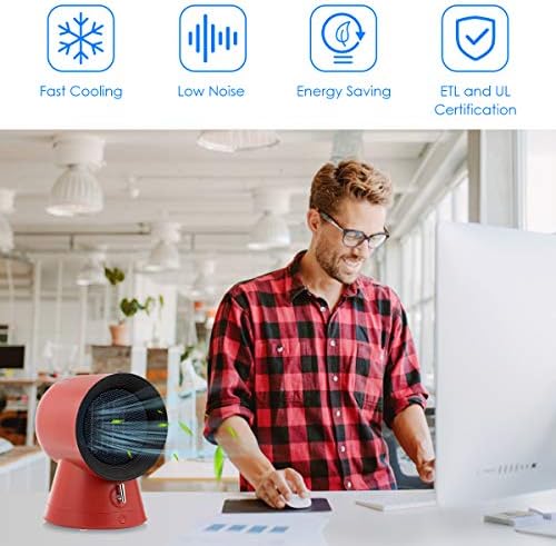 GOFLAME 2-In-1 Space Heater Fan for Home and Office