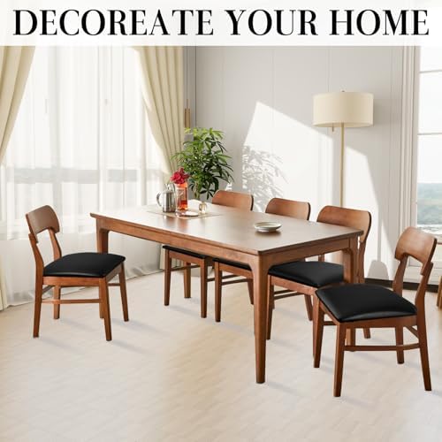 Waterproof Pu Leather Dining Chair Covers Set of 4
