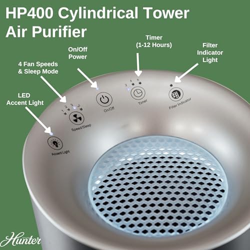 Hunter HP400 True HEPA Air Purifier Black Silver