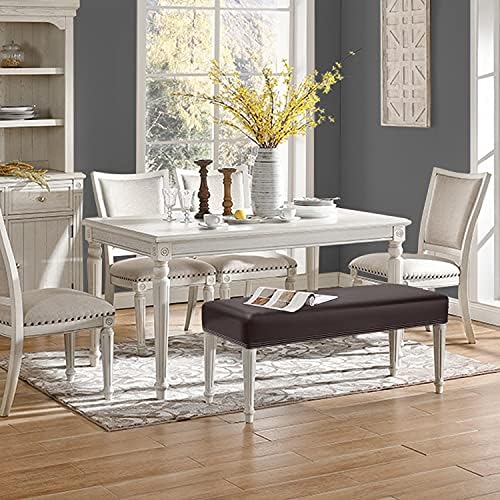 Dining Bench Covers Waterproof PU Leather Slipcover for Upholstered Benches
