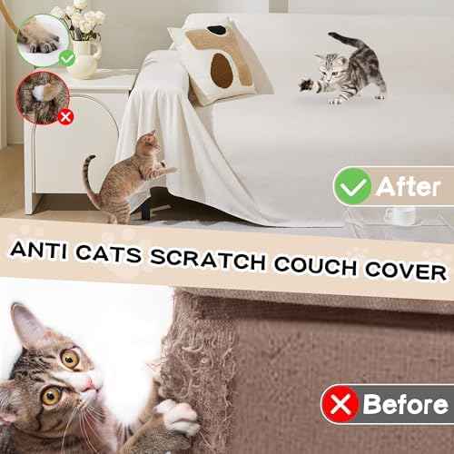 MEETSKY L Shape Sofa Slipcover for Pets 91 x 134