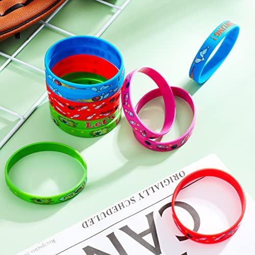 24 Pcs Bowling Silicone Wristbands Bulk Party Gifts