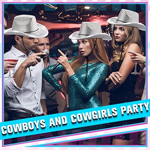 Kigeli 10 Pcs LED Cowboy Hat for Costume