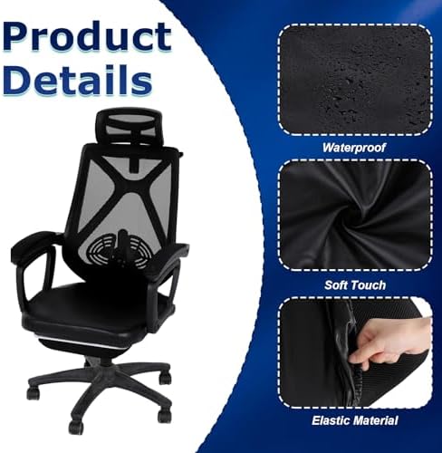 Waterproof Office Chair Seat Covers Black