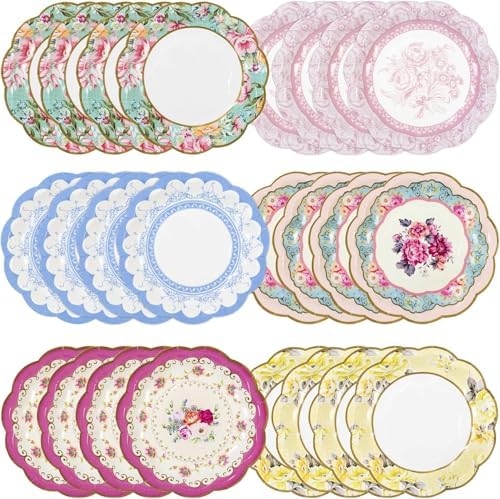 Talking Tables Pretty Floral Paper Plates 6 Designs Pack of 24