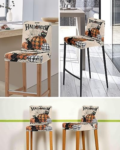 Halloween Bar Stool Covers Set of 2 with Backs