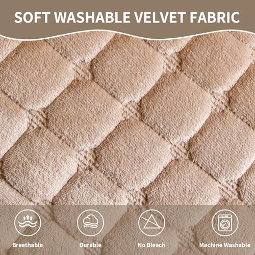 Velvet Sofa Cover for 3 Cushion Sectional L Shaped Recliner