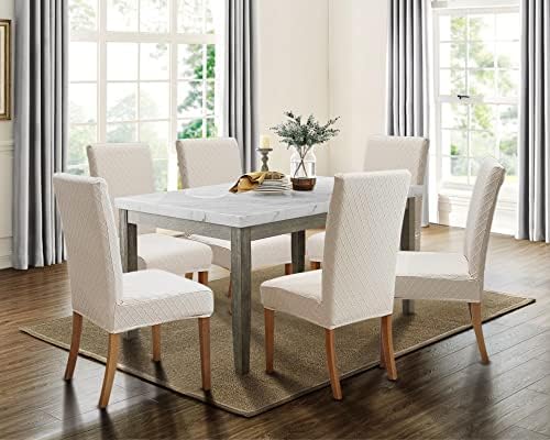 SPRINGRICO 4 Pack Dining Chair Covers with Seat Belt