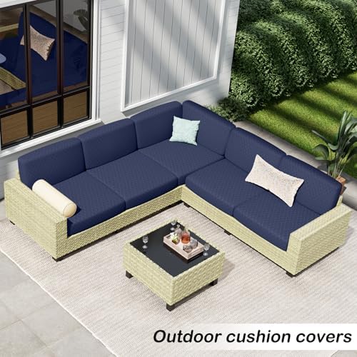 hyha Outdoor Couch Cushion Covers 2 Pack Navy