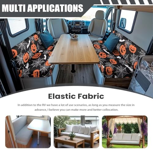 RV Dinette Cushion Covers Stretch Camper Slipcovers for Travel Trailer Couch