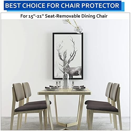 BUYUE Dining Chair Seat Covers Set of 6 Brown