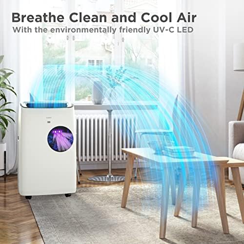 TURBRO 14000 BTU Portable Air Conditioner and Heater with Dehumidifier and Fan
