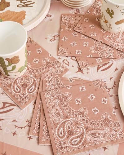 Xo Fetti Western Bandana Napkins 3-Ply 25 Pcs