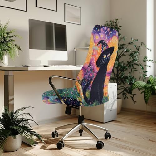 Halloween Cats Office Chair Covers - Stretchy and Comfortable