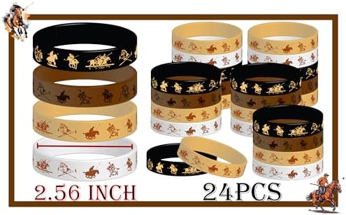 CupaPlay 24PCS Polo Themed Rubber Bracelets