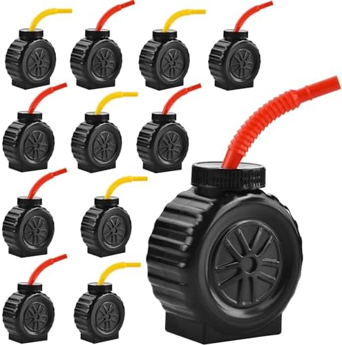 Alink 12PCS Monster Truck Cups with Straws