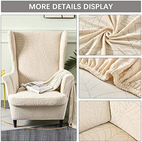 Waterproof Wingback Chair Cover 2 Piece Set