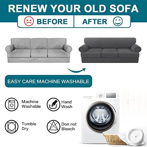 Turquoize 4 Piece T Cushion Sofa Slipcovers 1