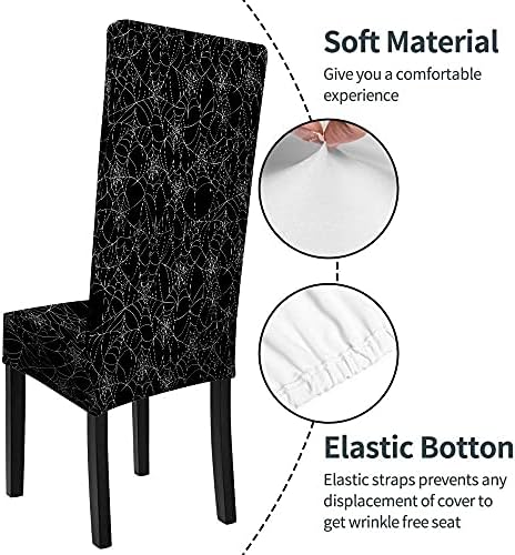 Wondertify Spider Web Chair Covers for Gothic Halloween Decor