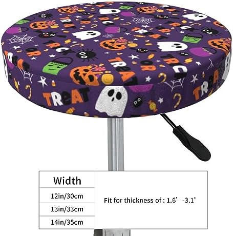 Halloween Candy Bar Stool Cover Round Cushion 13 Inch
