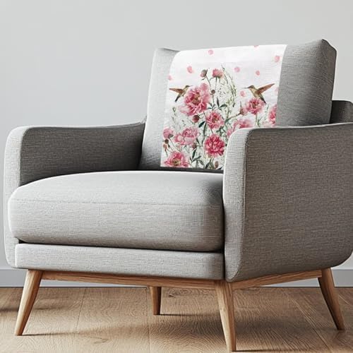 Qehuruxo Birds Floral Headrest Cover for Recliners