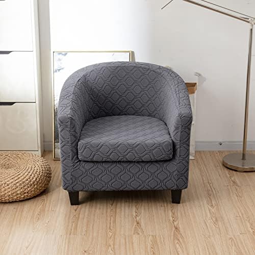 MIFXIN 2 Piece Stretch Jacquard Tub Chair Cover Set