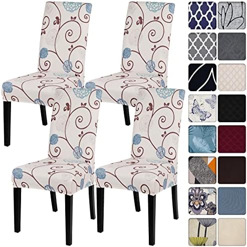 SearchI Dining Chair Covers Set of 4 Stretch Fit Parson Slipcovers