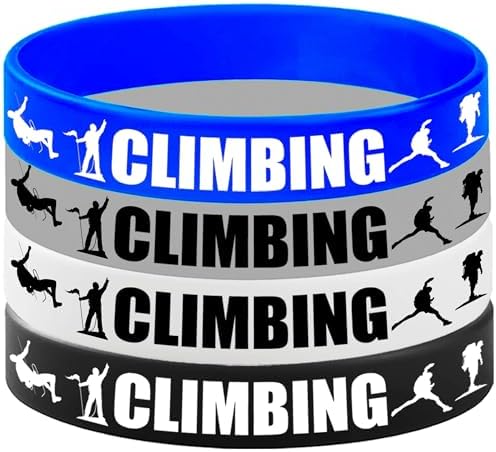 24PCS Rock Climbing Silicone Wristbands Party Favors
