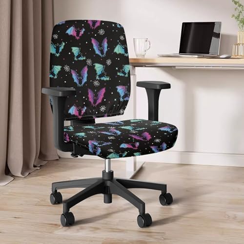 Jeiento Halloween Bat Chair Covers for Armrest Chairs 1