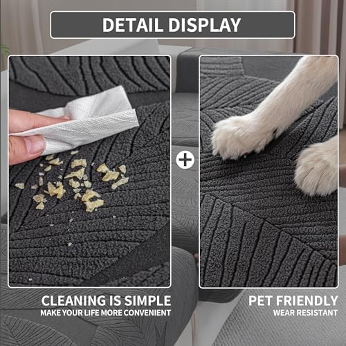 Qianmew L Shape Sofa Slipcover Washable Stretch Soft Cover for Sectional Sofa