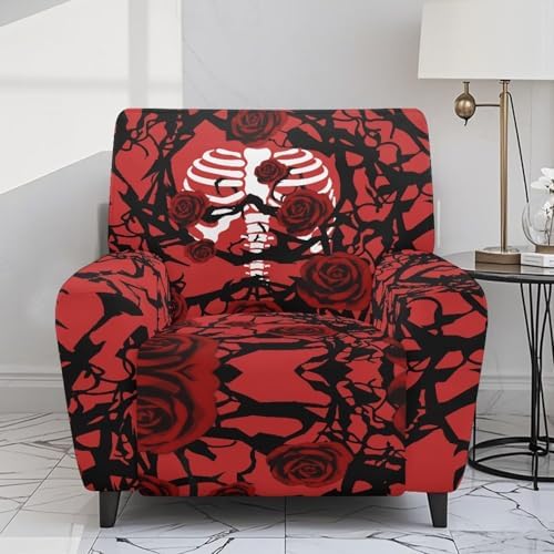 Thorn Rose Halloween Recliner Chair Cover