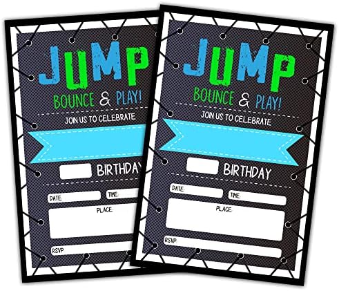 CLIRBE Bounce House Birthday Invitations 20 Pack