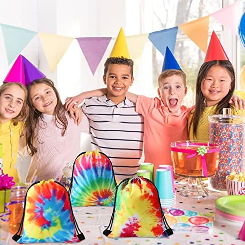 Shappy Tie Dye Party Favor Bags Drawstring Gift Bag Set