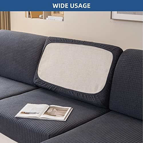 Eismodra Sofa Backrest Cover for 3 Cushion Couch Dark Gray