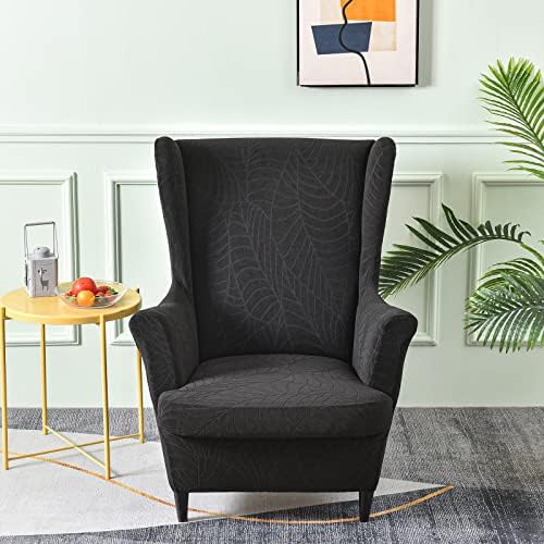 MIFXIN 2 Piece Wingback Chair Slipcover with Cushion Cover