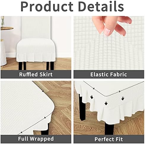Easy-Going Stretch Dining Chair Covers with Skirt
