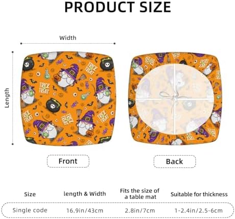 Halloween Witches Gnome Print Chair Seat Covers