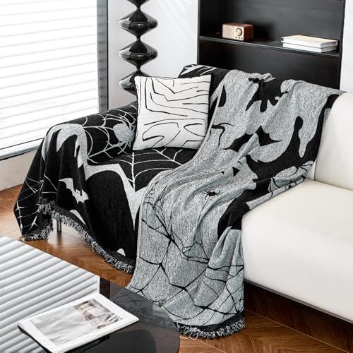 Cmfshape Halloween Sofa Slipcover with Spider Webs and Ghost Pattern 1