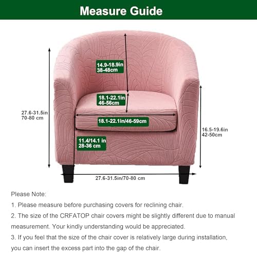 CRFATOP 2 Piece Club Chair Slipcover Set