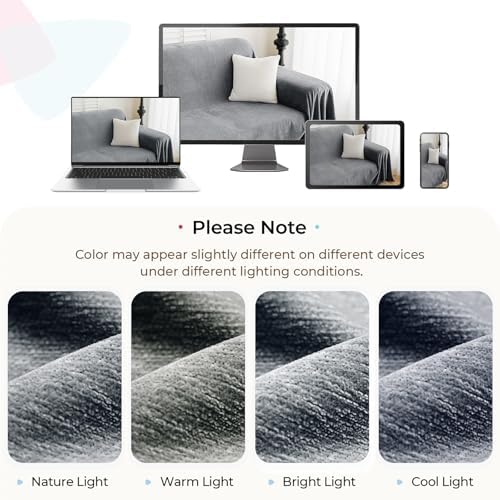 CAPALOCA Sectional Couch Covers 2 Piece Dark Gray