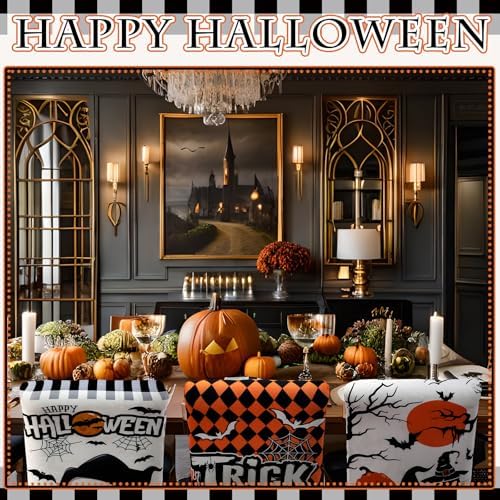 6 Pcs Halloween Chair Covers Spooky Decor Set 1