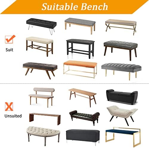 Waterproof Dining Bench Cover for Kitchen and Living Room