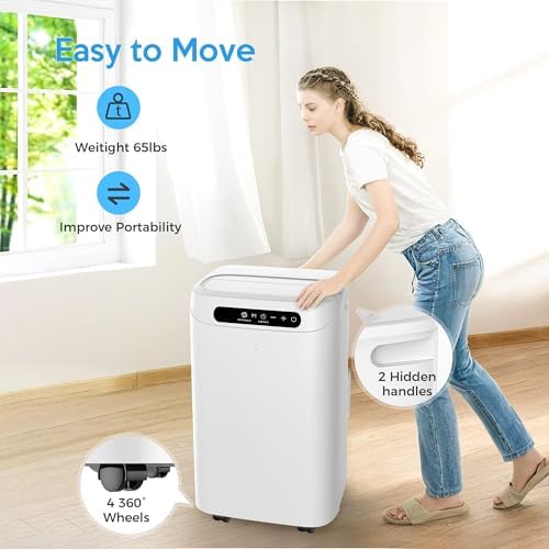 14000 BTU Portable AC with Remote Control and 3-in-1 Function