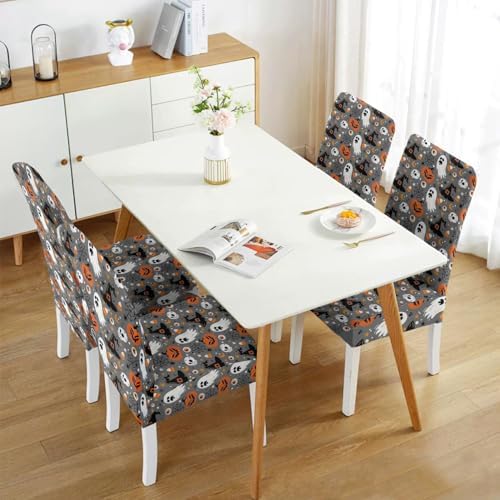 4 Pcs Halloween Dining Chair Covers