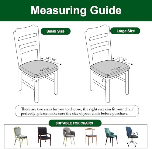 CRFATOP Waterproof Dining Chair Seat Covers Set of 4