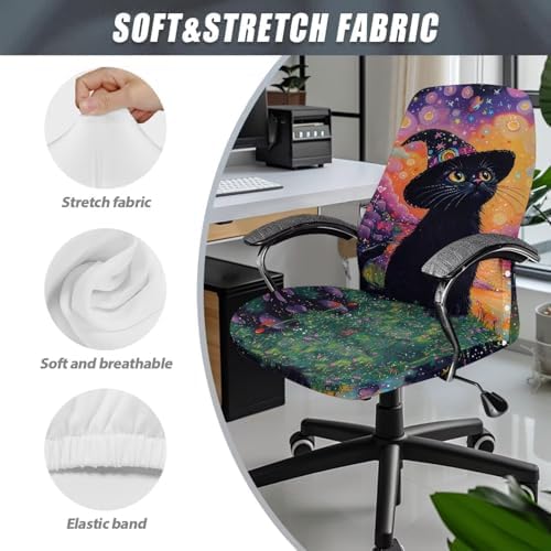 Halloween Cats Office Chair Covers - Stretchy and Comfortable