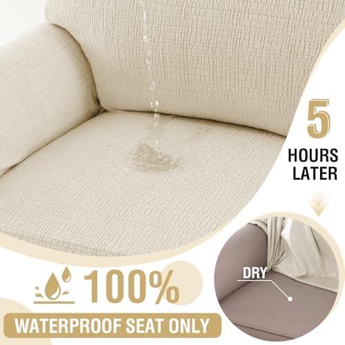 HVERSAILTEX Jacquard Sofa Slipcover Waterproof Protector for Kids and Pets
