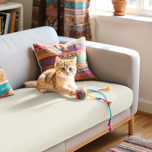 Hokway Reversible Stretch Sofa Slipcover - Creamwhite Large 1